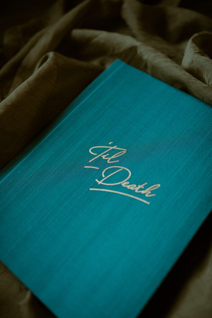 Handmade wedding album with exceptional attention to detail