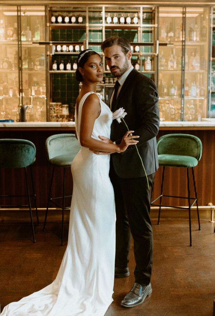 A couple elopes in Parisian hotel after planning their dream elopement in Paris