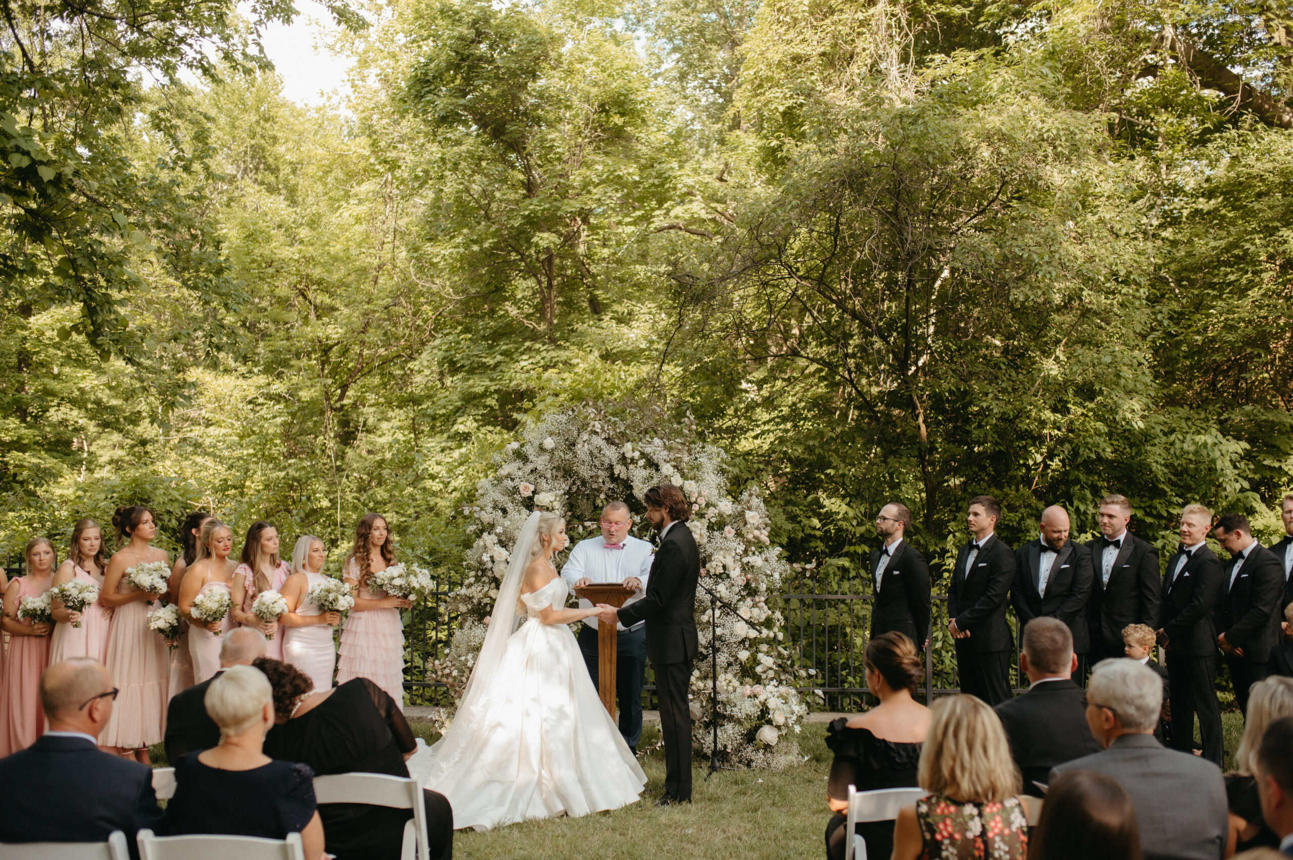 ceremony at laurel hall in indianapolis